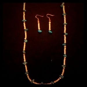Native American Necklace and Earrings Set